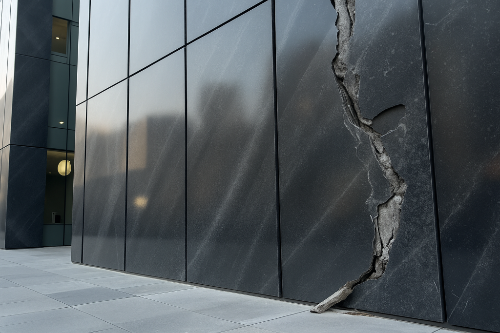 ترک های نمای ساختمان که نیاز به رسدیگی و امین سازی دارند